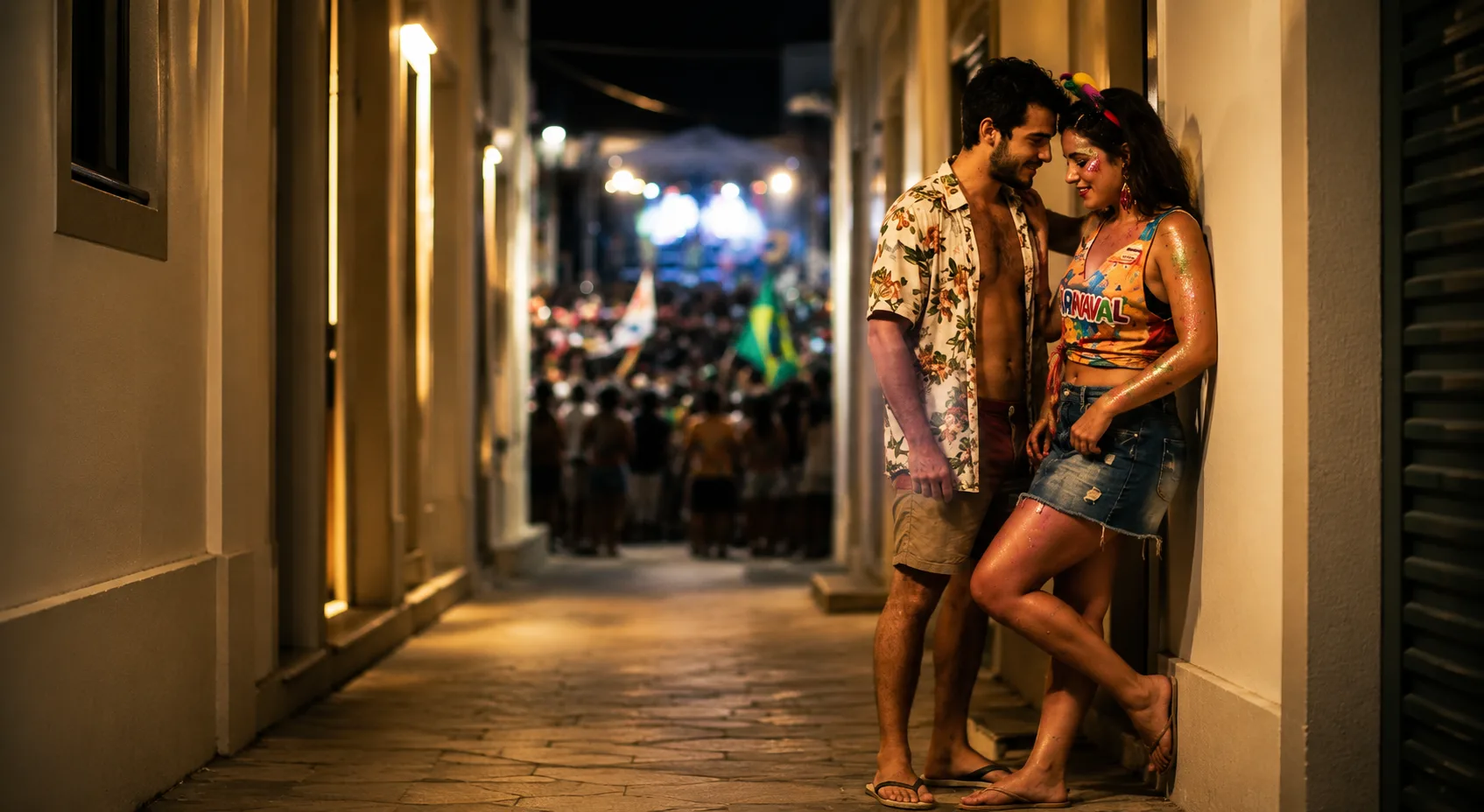 Capa de Transei com um Cara no Meio do Bloco de Carnaval e ainda tô Tremendo